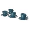 فنجان نعلبکی 70cc ایکیا مدل IKEA FARGKLAR 904.818.20 فیروزه ای تیره
