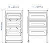 قفسه فلزی 30*56 سانتی سه طبقه سفید ایکیا مدل Ikea LENNART 303.261.77 - Image 3