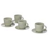 فنجان نعلبکی 4 عددی 250cc ایکیا مدل Ikea FARGKLAR 704.781.83