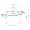 قابلمه 3 لیتری آبکش دار ایکیا مدل ikea HEMLAGAD 104.622.03 - Image 6