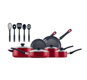 ست قابلمه 15 تکه نچسب پرستیژ Prestige 15 Piece Non-Stick Cookware set قرمز