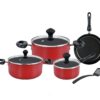 ست قابلمه 8 تکه نچسب پرستیژ Prestige 8 Piece Non-Stick Cookware set قرمز