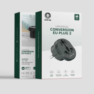 مبدل برق گرین لاین مدل {GNUVEUPLG2BK} Green Lion Universal Convertion EU Plug 2 مشکی - Image 2