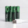 باتری 4 تایی نیم قلمی قابل شارژ گرین لاین {GNRGBAAA} Green Lion Rechargeable Battery