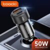 شارژر 50 واتی داخل خودرو تایپ c برند TOOCKI