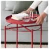 میز سینی 53*45 سانتی ایکیا مدل Ikea GLADOM 005.336.49 قرمز - Image 2