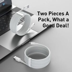 بسته 2 عددی کابل USB به تایپ C بیسوس (40w/5A/1.5m) Baseus Simple Wisdom سفید - Image 4