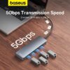 هاب USB بیسوس Baseus UltraJoy Series (4 Port) - Image 6