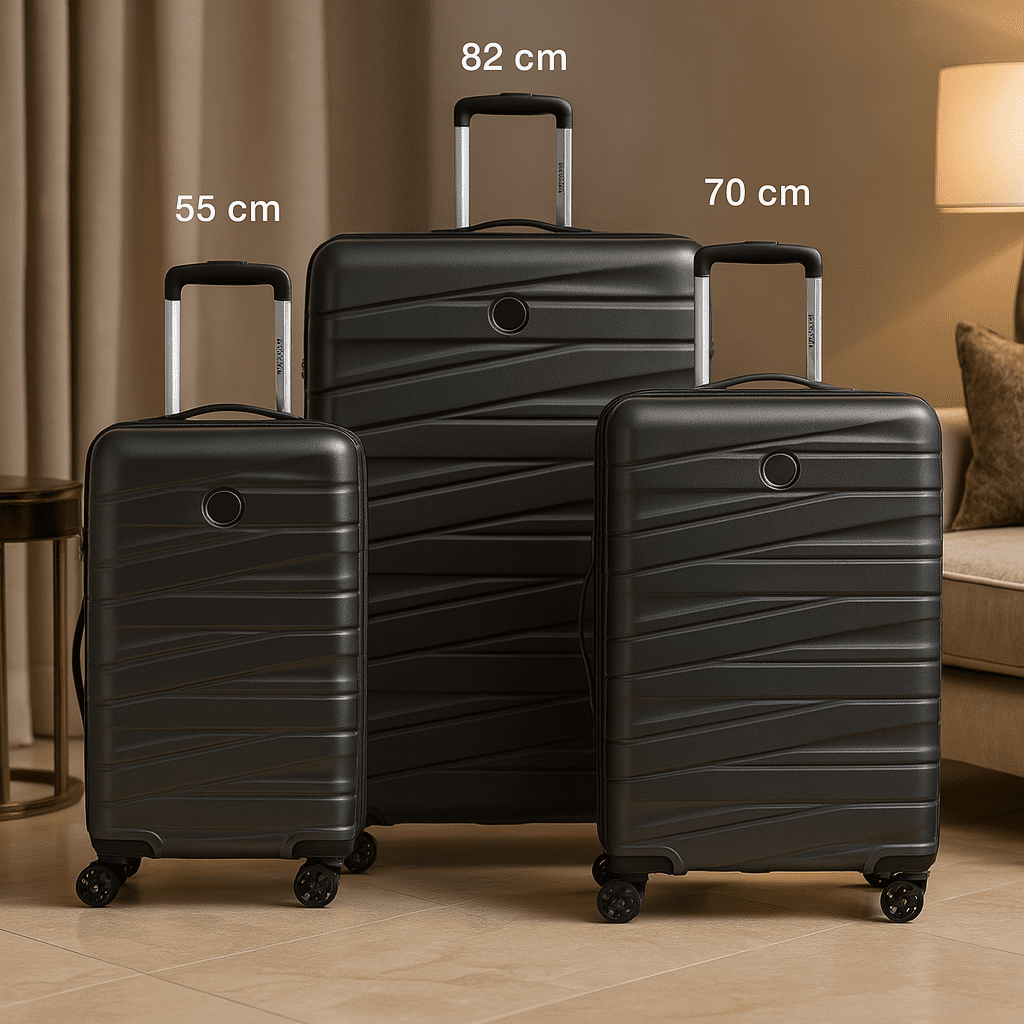 ست چمدان 3 تکه دلسی مدل Delsey Tiphanie 55+70+82cm نوک مدادی