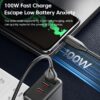 پک 2 تایی کابل USB به تایپ C توکی Toocki (100w/1m) بنفش/سفید - Image 7