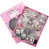 باکس هدیه اکسسوری مو 18 تکه دخترانه 18Pcs Girl Hair Accessories خاکستری
