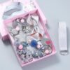 باکس هدیه اکسسوری مو 18 تکه دخترانه 18Pcs Girl Hair Accessories خاکستری - Image 3