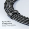 کابل تایپ C به C اساگر (60w/3m) ESSAGER Type-C to C Cable مشکی - Image 2