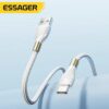 پک 2 تایی کابل تایپ C به C اساگر ESSAGER Type-C to C Cable (60w/1m/3A) سفید/طلایی - Image 7