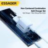 شارژر فست به همراه کابل تایپ C اساگر (20w/2port A+C) ESSAGER Charger سفید - Image 5