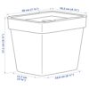 سطل درب دار ایکیا مدل Ikea HALLBAR 904.321.94 - Image 8