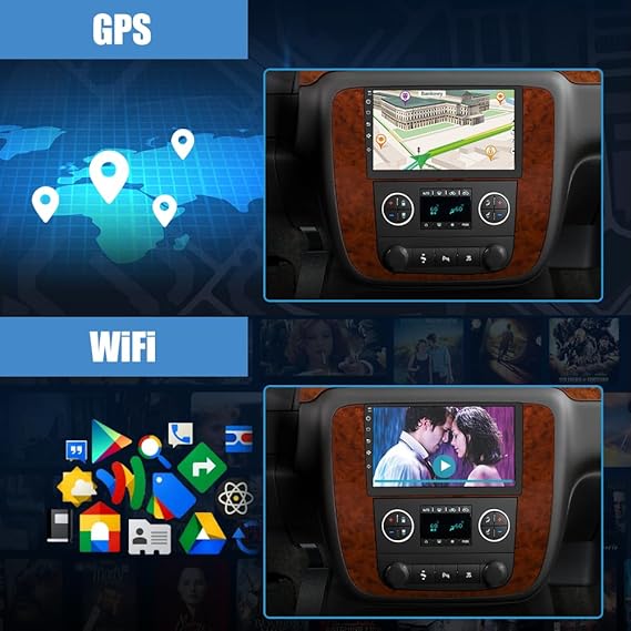 مانیتور اندروید مخصوص شورلت تاهو - سابربن - سیلورادو مدل 2007–2013 با پشتیبانی از CarPlay و Android Auto - Image 4